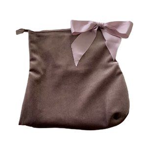 Ann Taylor Velvet Zippered Folding Clutch Purse